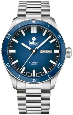 Tutima Glashütte Grand Flieger Airport Automatic (41mm) Blue Dégradé Dial / Stainless Steel Bracelet 6107-02