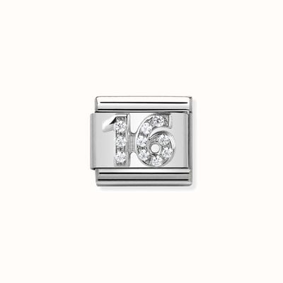 Nomination Composable CL SYMBOLS Steel Cubic Zirconia And Silver 925 16 330304/17