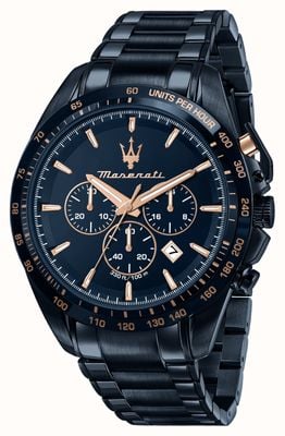 Maserati Men's Traguardo (45mm) Blue Chronograph Dial / Blue Stainless Steel Bracelet R8873612054