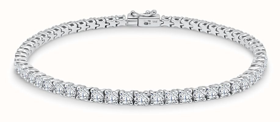 18ct White Gold 4ct Diamond Tennis Bracelet 1202177003