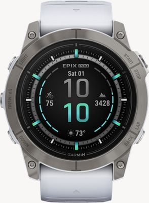 Garmin EPIX PRO Gen 2 (51mm) Sapphire Titanium with Whitestone Band 010-02804-11