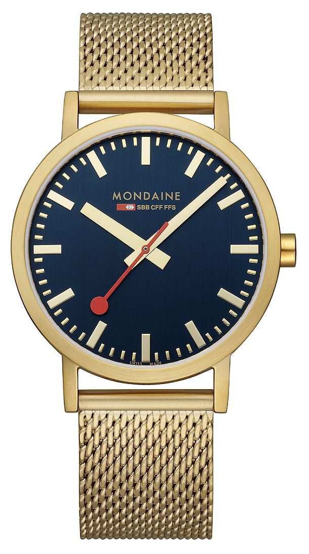 Mondaine A660.30360.40SBM Classic | 40mm | Blue Dial | IP Watch
