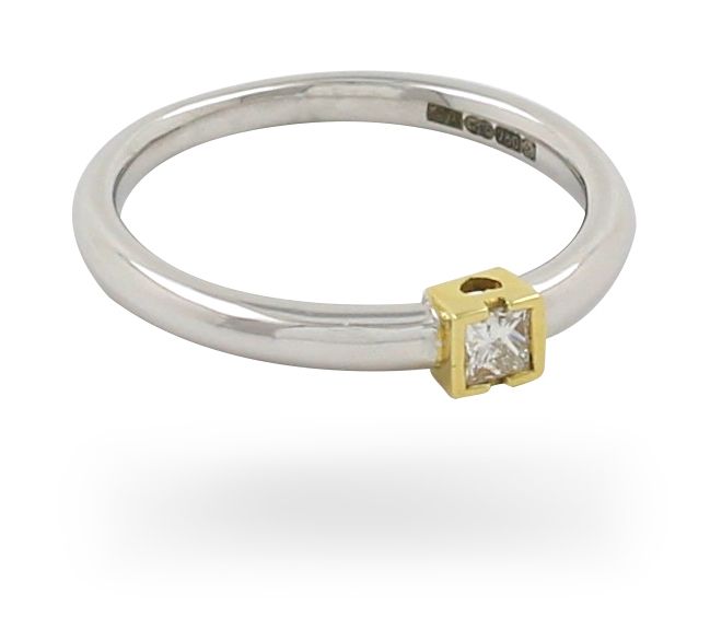James Moore & Co JM5339 18ct White Gold priness cut yellow Jewellery