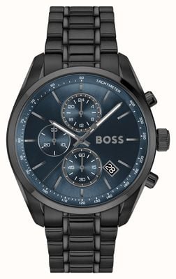 BOSS GRAND PRIX 44 Quartz Chronograph (44.5mm) Blue Dial / Black PVD Stainless Steel Bracelet 1514314