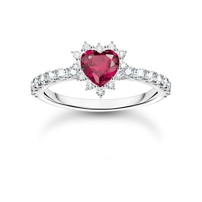 Thomas Sabo TR2484-013-10-54 Silver Heart Ring Romance | Jewellery