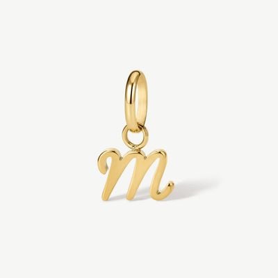 D.LOUISE Gold Tone Mini Italic Initial Charm