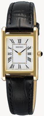 Seiko Classic Dress (19.6mm) White Dial / Black Leather Strap SWR108P1