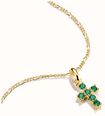 Thomas Sabo Thomas Sabo Gold-Toned Metal & Green Nanocrystal Cross Pendant CC1206-M01-6 - alternate view 2