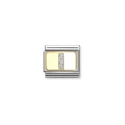 Nomination 030291/09 Classic Letter I Glitter Charm Jewellery