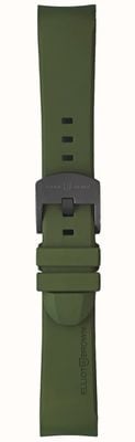 Elliot Brown Men's 22mm Green Rubber Gunmetal Tongue Buckle Strap Only STR-R04