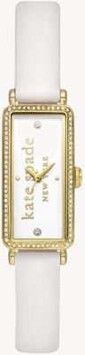 Kate Spade Rosedale White Dial / White Leather Strap KSW1818