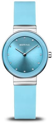 Bering Women's Classic (29mm) Blue Sunray Dial / Blue Silicone Strap 10129-708