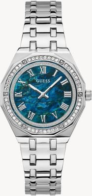 Guess Women's DESIRE (36mm) Blue Mother-of-Pearl Dial / Stainless Steel Bracelet GW0770L1