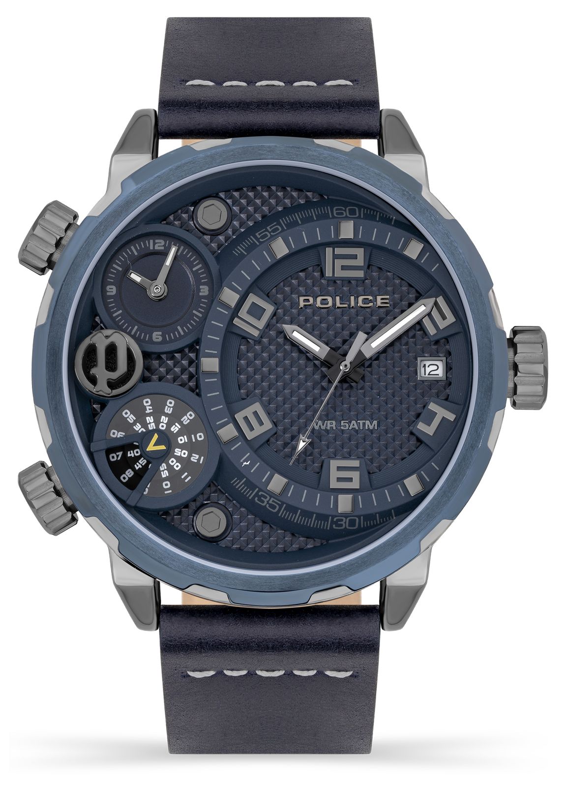 Police PEWJB2195340 RAY (51mm) Blue Dial / Blue Leather Watch