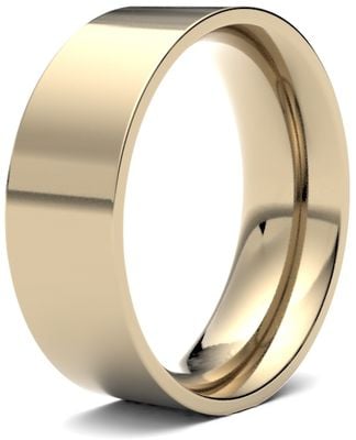 James Moore Wedding Rings | 9ct Yellow Gold | 7mm | Medium | Flat Court | AG_7GME-9Y
