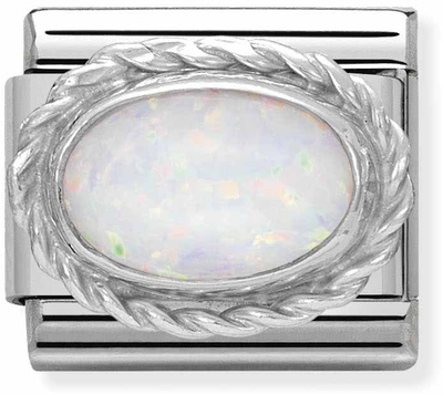Nomination Classic White Opal Sterling Silver & Steel Charm 330503/07