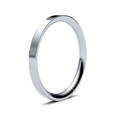 James Moore Wedding Ring  | 2mm | Heavy | Size Flat Court | AG_2LHE-PD5 AG_2LHE-PD5