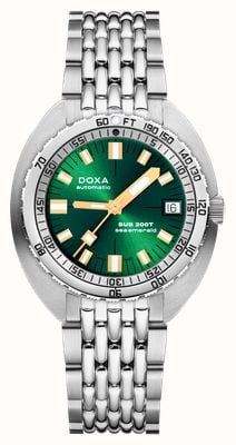 DOXA SUB 200T Sea Emerald (39mm) Green Sunray Dial / Stainless Steel Rice-Grain Bracelet 804.10.131S.10