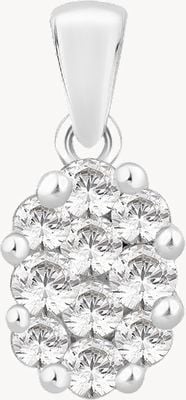 Perfection Crystals Oval Shaped Cluster Pendant (0.40ct) P2490-SK