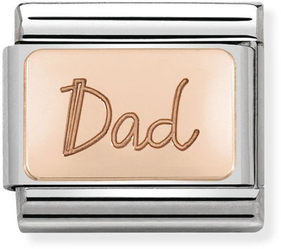 Nomination Classic Dad 9ct Rose Gold & Steel Charm 430101/32