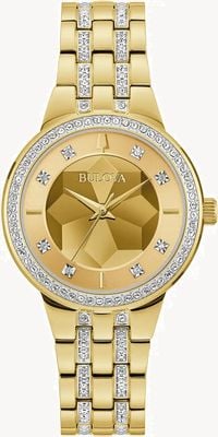 Bulova Phantom Crystal (32mm) Gold Dial / Gold PVD Stainless Steel Bracelet 97L176