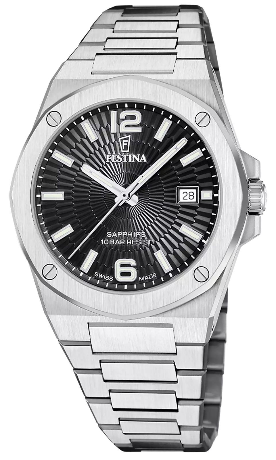 Festina F22000/4 Swiss Made VallÃ©e Quartz (42mm) Black Dial Watch