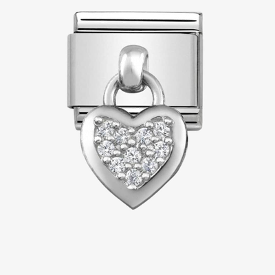 Nomination Classic Sparkling Heart Sterling Silver Charm 331800/01