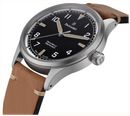 Damasko DF10 Three-Hand Manufacture (39mm) Old Radium Black Dial / 'Vintage' Brown Leather Strap Watch DF10 RADIUM - alternate view 2