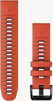 Garmin Quickfit 22 mm Strap Only Flame Red/Graphite Silicone 010-13280-04