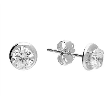 CME Leicester Limited R9807/C 9ct WHite Gold 4mm Cz Flat Jewellery