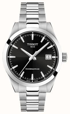 Tissot Gentleman Powermatic 80 (38mm) Black Dial / Stainless Steel Bracelet T1658071105100