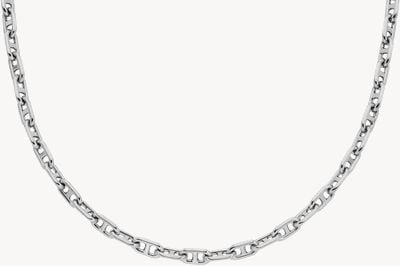 Fossil Heritage D-Link Silver-Tone Brass Chain Necklace JA7243040