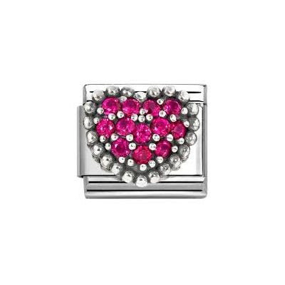 Nomination 330327/08 Classic Dotted Heart Cubic Zirconia Jewellery