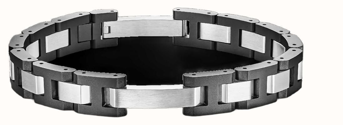 Herbelin Cap Camarat Bracelet - Sandblasted Titanium And Polished Stainless Steel - 10mm (Adjustable) BCC10TDAP