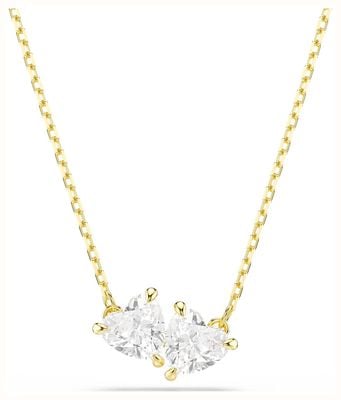 Swarovski Mesmera Attract Necklace, Heart, White, Gold-tone Plated 5733475