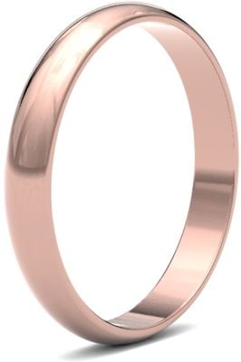 James Moore Wedding Rings | 9ct Rose Gold | 2.5mm | Light | D-Shape | AG_2.5LLD-9R