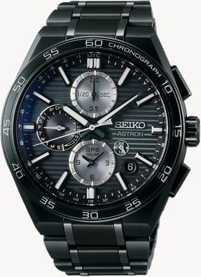Seiko Astron ‘Night Sky Black’ 5X GPS Solar Dual-Time Chronograph (44.1mm) Black Dial / Titanium Bracelet SSH179J1