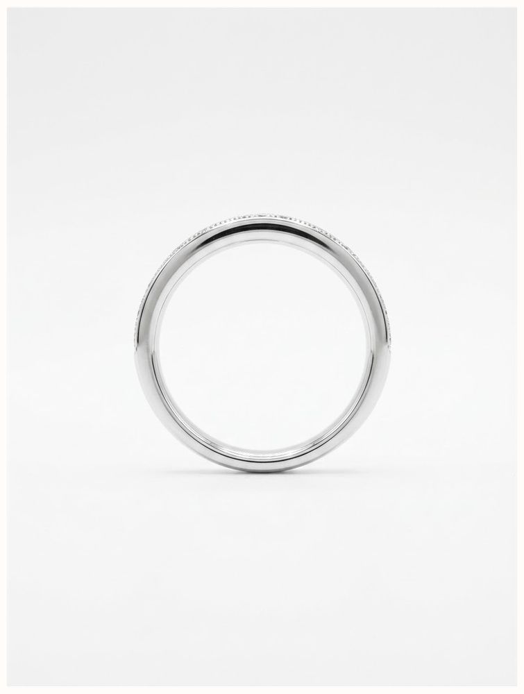 0.33ct Round Brilliant Natural Diamond Platinum Half Eternity Ring HET100073 - alternate view 3