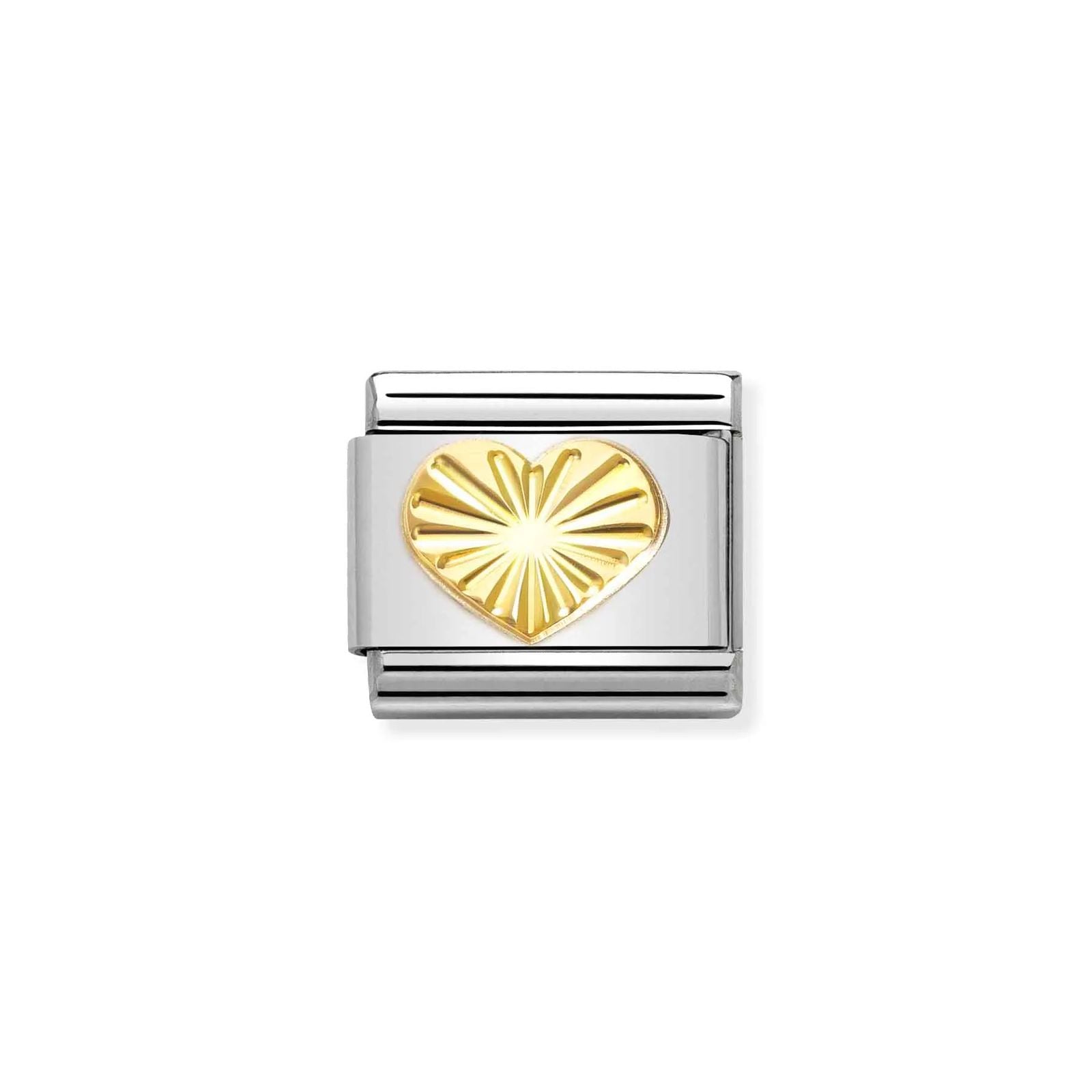 Nomination 030149/51 Classic Heart Steel & Gold Charm Jewellery