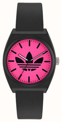Adidas PROJECT TWO (38mm) Pink Dial / Black Rubber Strap AOST25548