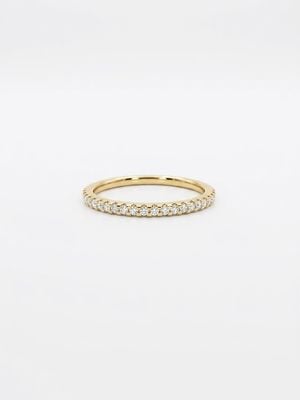 0.15ct Round Brilliant Natural Diamond 9ct Yellow Gold Half Eternity Ring HET100110/YG