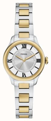 Fossil Gilmore Three-Hand (28mm) Silver Dial / Two-Tone Stainless Steel Bracelet ES5422