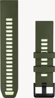 Garmin QuickFit Bands (22mm) Olive Drab/Citron Silicone with Black Hardware - Strap Only 010-14507-01