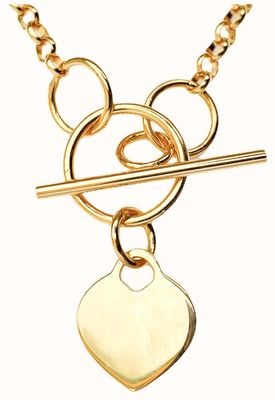 Burren Jewellery T Bar And Heart Jump Throught Hoops For You Necklace N0729
