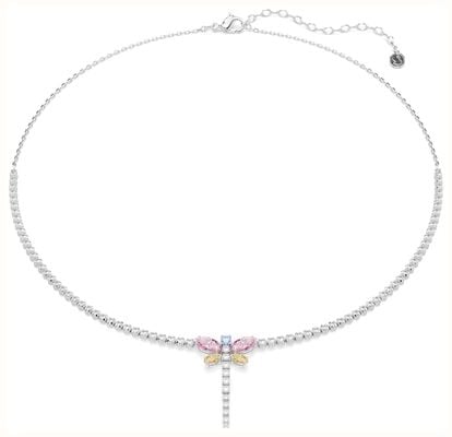 Swarovski x Ariana Grande Dragonfly Mixed-Cut Rhodium-Plated Tennis Necklace 5737425