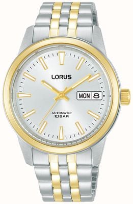 Lorus Classic Day/Date Automatic (36mm) Silver Sunray Dial / Two-Tone Stainless Steel Bracelet RL404CX9