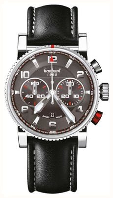 Hanhart PRIMUS Racer Automatic Chronograph (44mm) Anthracite Dial / Black Leather Strap - M 741.240-0020