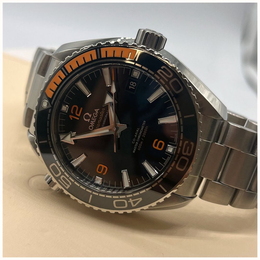 Pre-owned Omega Seamaster Planet Ocean Co-Axial Chronometer (42mm) Black Dial / Stainless Steel Bracelet Watch JMP-643445 - alternate view 2
