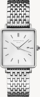 Rosefield Boxy (26mm) White Dial / Stainless Steel Bracelet QWSS-Q08