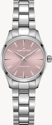 Hamilton Jazzmaster Quartz (32mm) Pink Sunray Dial / Stainless Steel Bracelet H32301171
